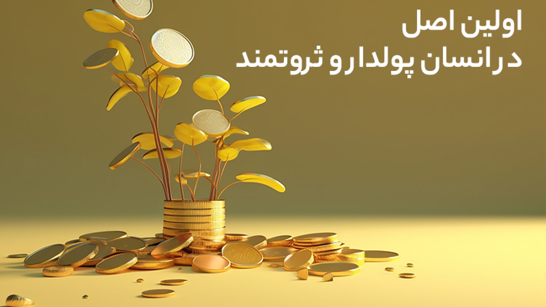 اولین اصل در انسان پولدار و ثروتمند